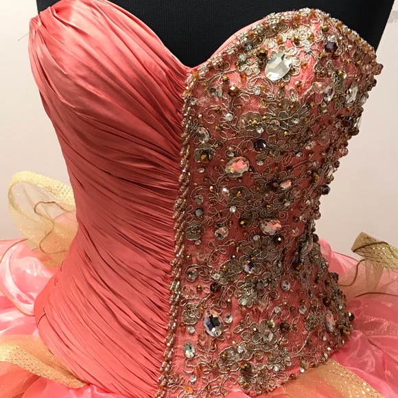 Quinceañera Ruffled Two-Piece Ball Gown - Picture 4 of 6